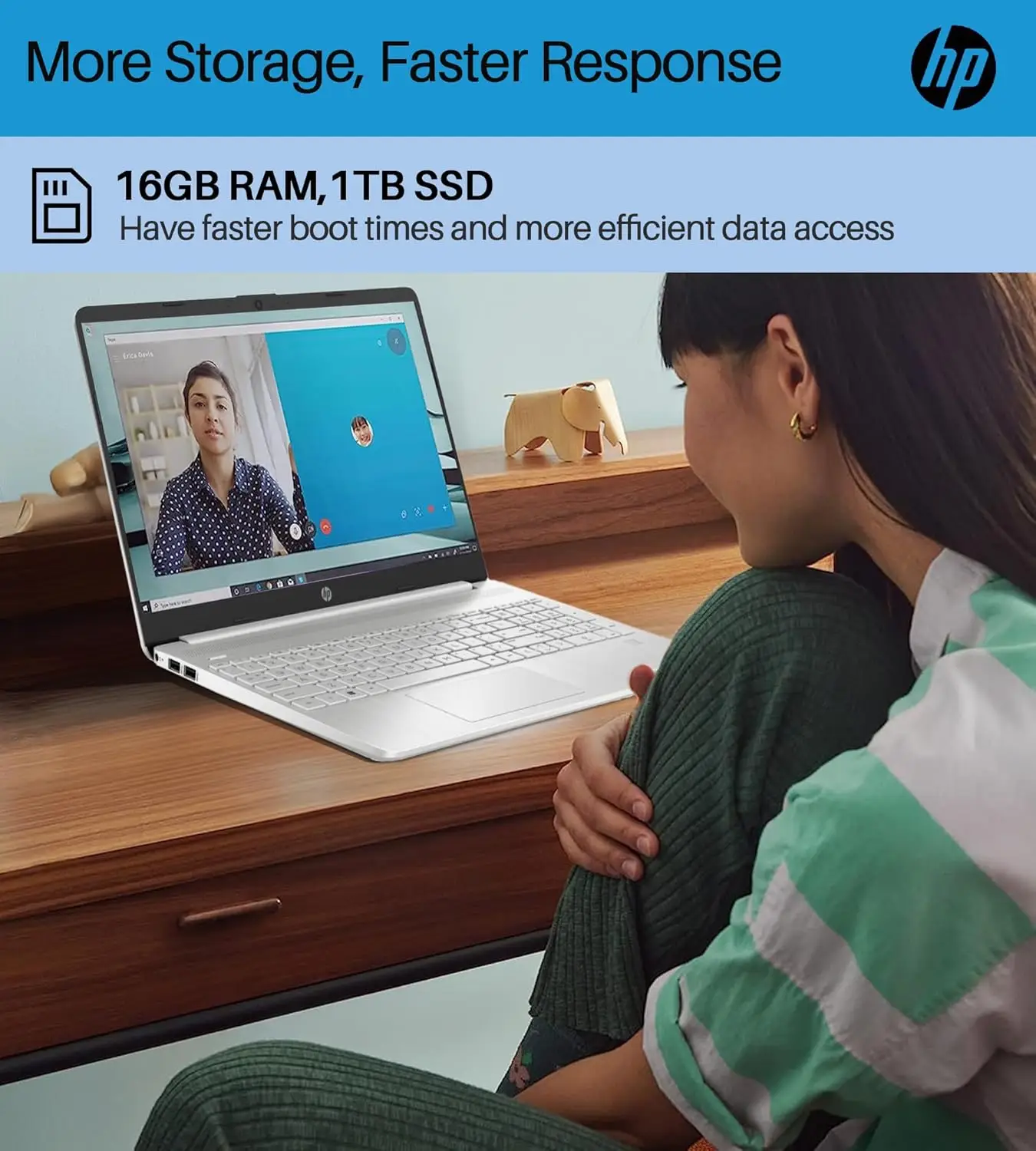 The HP 2024 15.6" Touchscreen Laptop is a high-performance, sleek, and ultra-modern laptop designed for professionals,