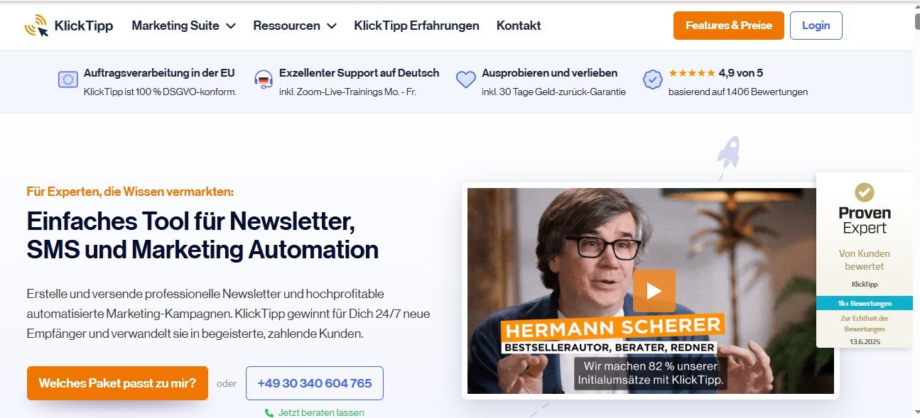 Join the KlickTipp Affiliate Program and earn 25% lifetime commissions plus 20% tier-2 referrals.
